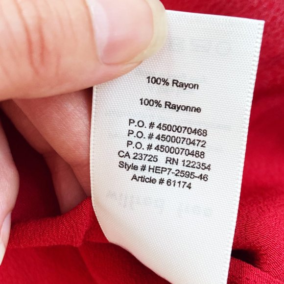 ❤️SOLD NWT Aritzia Wilfred Free Redling Red Tie Lace Neck Long Sleeve Blouse Top - Picture 11 of 13